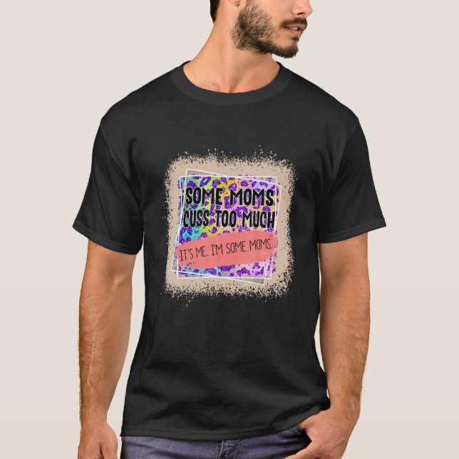 Camiseta Tye Dye Leopard Mãe Dia de as mães Feliz Sangrado (Frente)