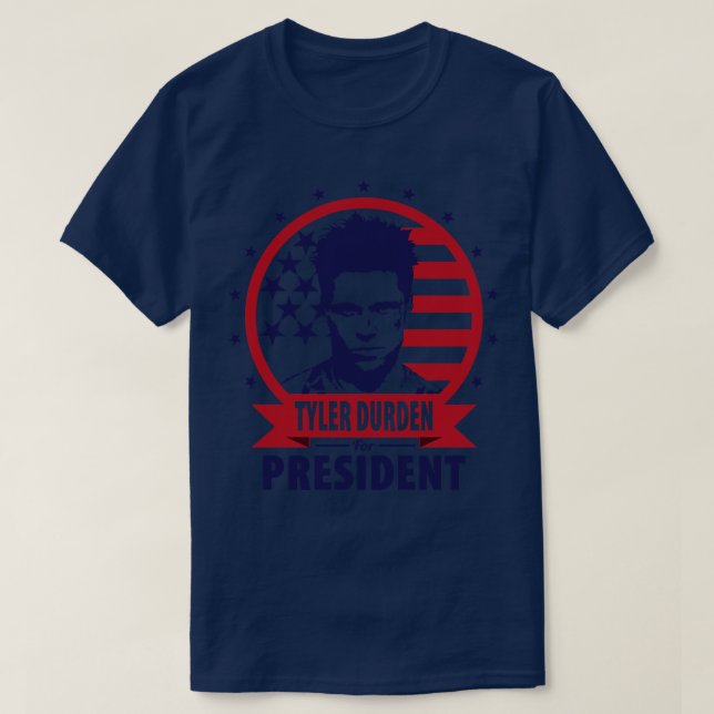 Camiseta Tyler Durden Para Presidente (Frente do Design)