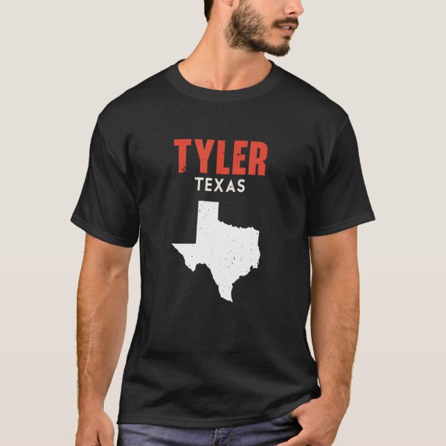Camiseta Tyler Texas EUA State America Viagem Texan (Frente)