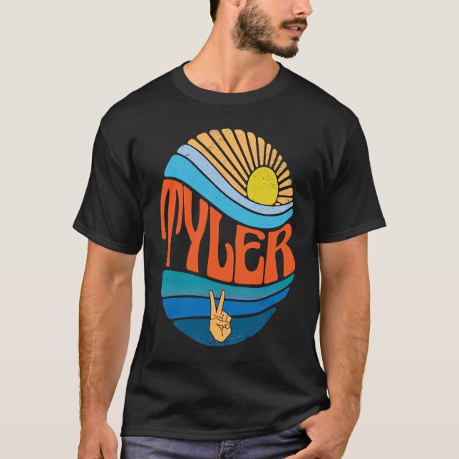 Camiseta Tyler Vintage Sunset Tyler Groovy Tie Dye (Frente)