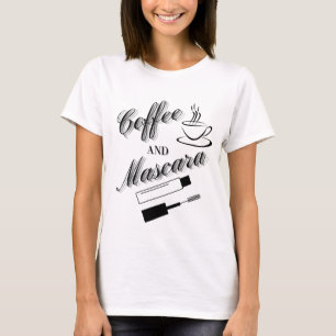 Camiseta Typografia de café e rímel
