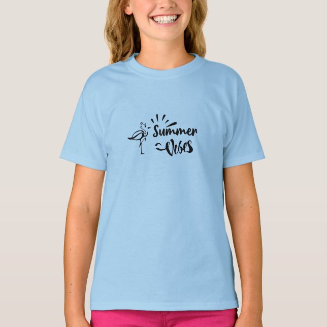 Camiseta Typografia de Summer Flamingo (Frente)
