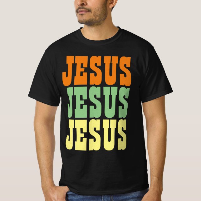 CAMISETA TYPOGRAFIA JESUS JESUS JESUS (Frente)