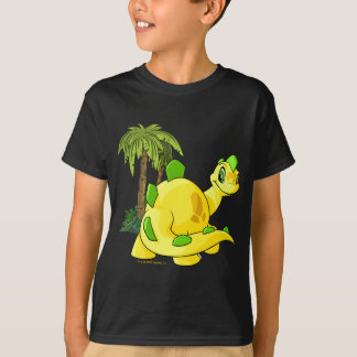 Camiseta Tyrannian Chomby amarelo que olha