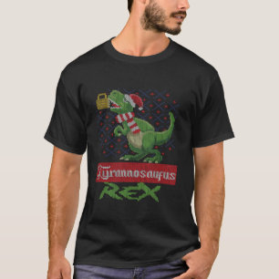 Camiseta Tyrannosaufus T Rex Beer Dynosaurier Ugly Christma
