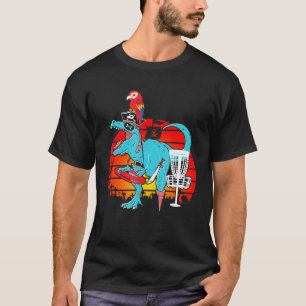 Camiseta Tyrannosaurus Dinosaur Pirata Disco Golf Player Ha