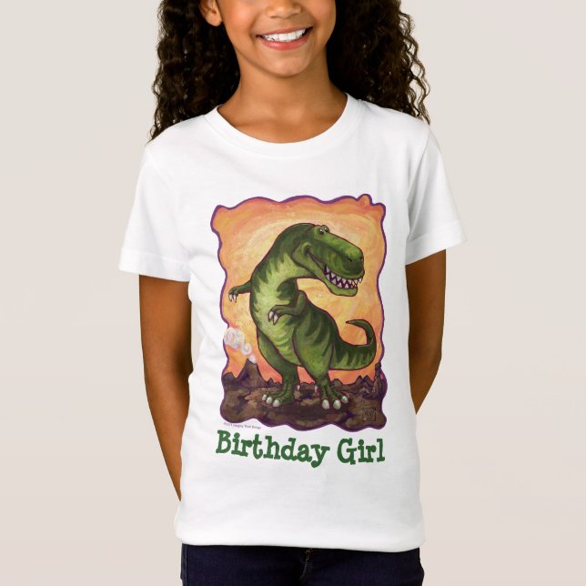 Camiseta Tyrannosaurus Rex Birthday Girl T Shirt (Frente)