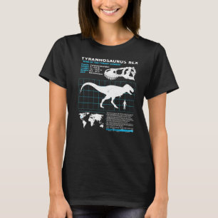 Camiseta Tyrannosaurus Rex Ficha de Fatos Dinossauro