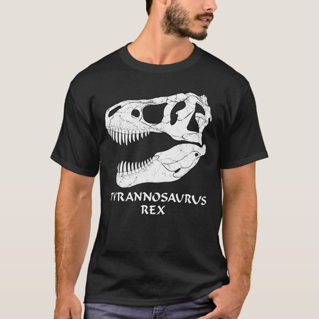 Camiseta Tyrannosaurus Rex Fossil Skull T Shirt (Frente)