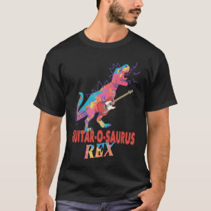 Camiseta Tyrannosaurus Rex Jogando Violão Rochoso O Saurus 