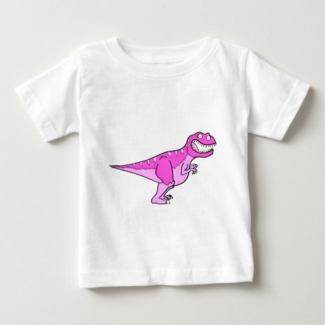 Camiseta Tyrannosaurus Rex rosa (Frente)