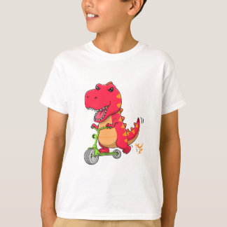 Camiseta Tyrannosaurus rex T-rex Dinossaur Andando De Patin