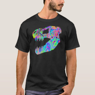 Camiseta Tyrannosaurus Rex T Rex Skull Dinossaur Colorido F