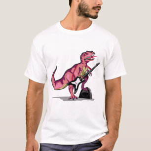 Camiseta Tyrannosaurus Rex Tocando Violão.