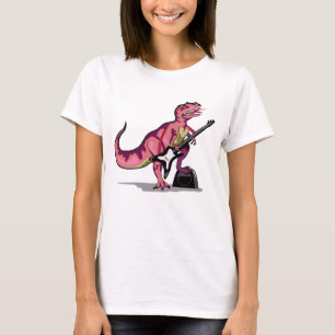 Camiseta Tyrannosaurus Rex Tocando Violão.