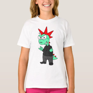 Camiseta Tyrannosaurus Rex Vestido Como Um Punk.