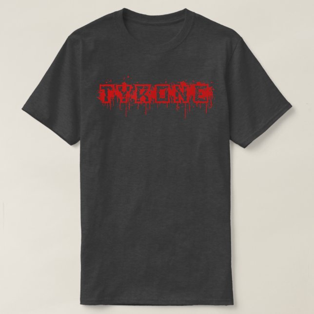 Camiseta Tyrone First Name Halloween Figurume Personalizado (Frente do Design)