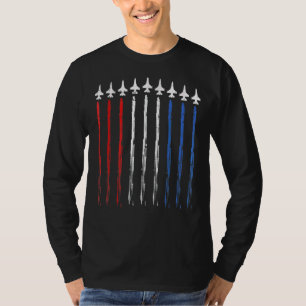 Camiseta U.A., American Flag Fighter Jet Con Trail 4 De Jul