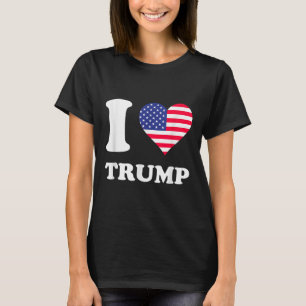Camiseta U.A. Flags Heart I Love Trump