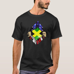 Camiseta U.A Jamaica Flag Half American Jamaican Roots