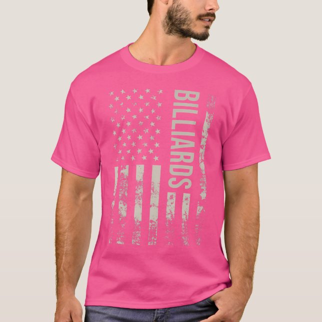 Camiseta U American Flag Billiards (Frente)
