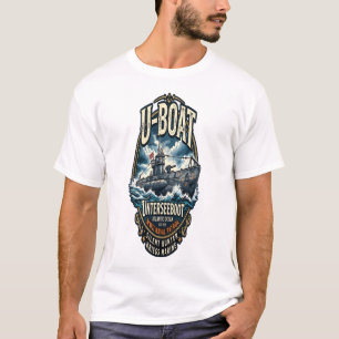 Camiseta U-Boat Unterseeboot Patrulha Naval da Segunda Guer