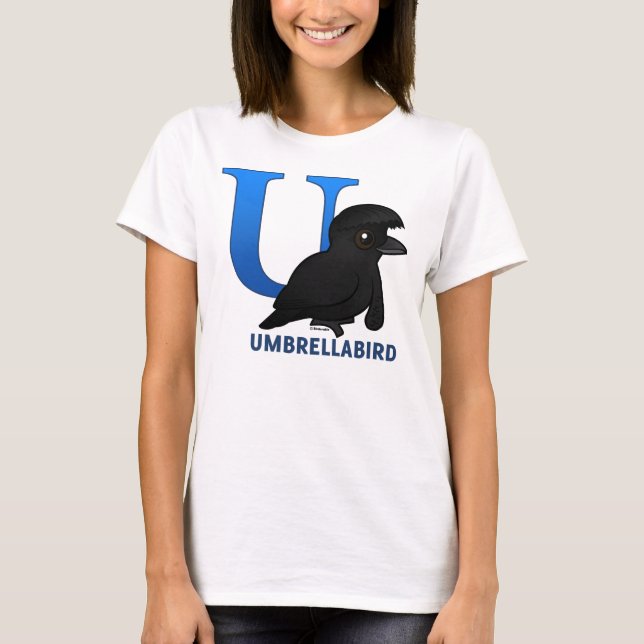 Camiseta U é para Umbrellabird (Frente)