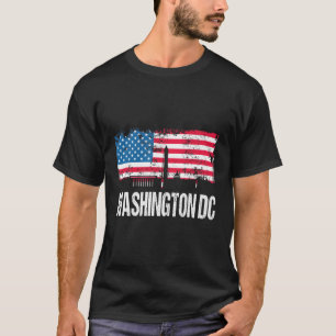 Camiseta U Flag American City Skyline Washington Dc