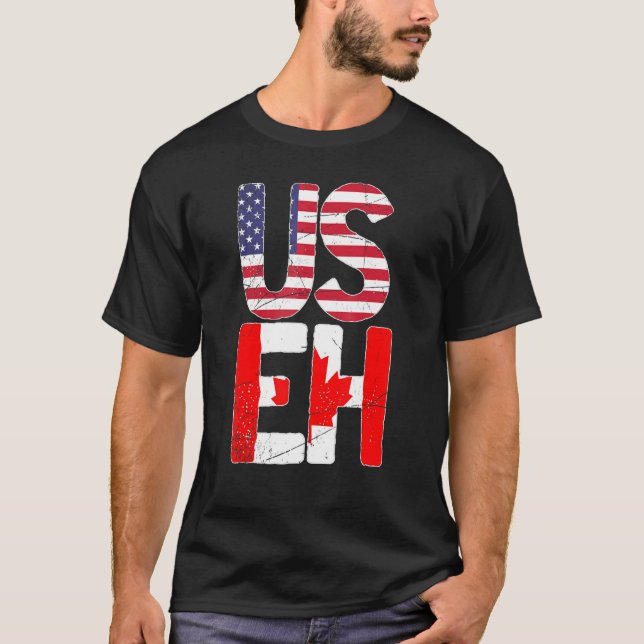 Camiseta U Flag Country Canadian Maple Leaf Useh Canadá (Frente)