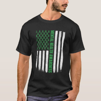 Camiseta U Flag Green Ribbon Tal Health Awarness