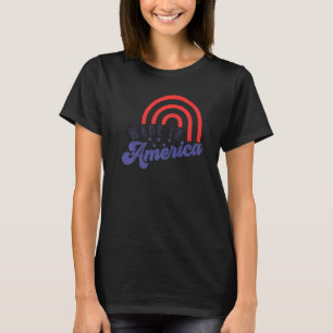 Camiseta U Flag Rainbow Feito Na América No Dia 4 De Julho 