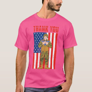 Camiseta U Flag Veterano Patriot Soldier American Pride Mem