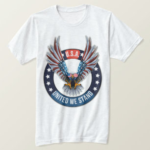 Camiseta U.S.A. American Bald Eagle United We Stand