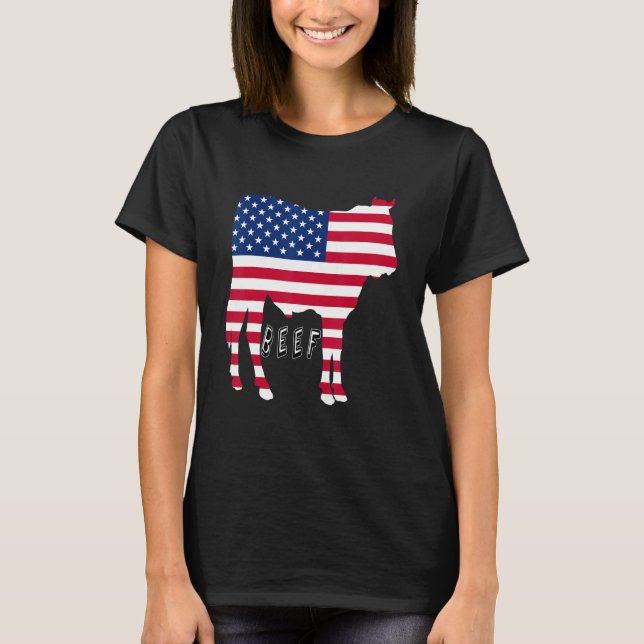 Camiseta U S A Beud Bull Flag Carnivore (Frente)