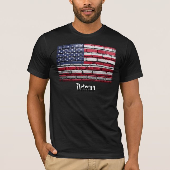 Camiseta U.S.A. Flag Veteran (Frente)