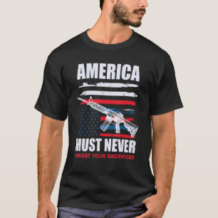 Camiseta U S Flag Veteran Rifle