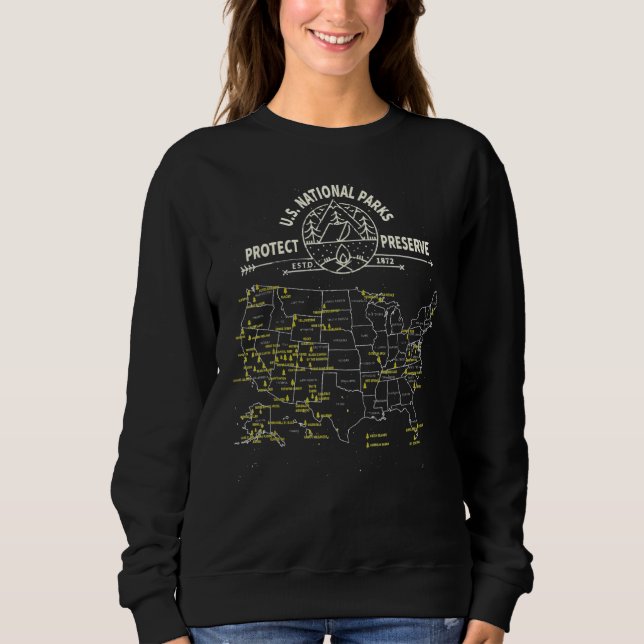 Camiseta U S National Park Camping All US National Parks Ma (Frente)