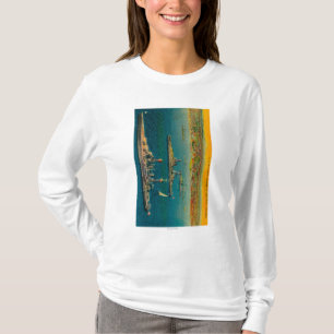 Camiseta U.S. Navios de guerra ancoradas em Long Beach