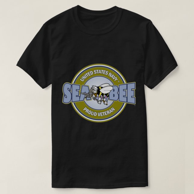 Camiseta U.S. Navy Sea Bee Veteran   (Frente do Design)