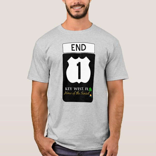 Camiseta U.S. Route 1 Road Sign (Frente)