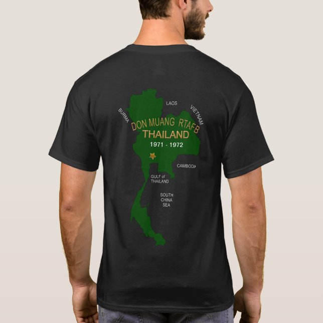 Camiseta U. S. Veteranos militares da Tailândia Don Muang R (Verso)