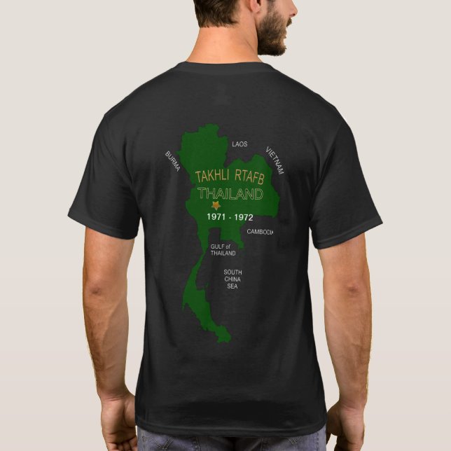 Camiseta U. S. Veteranos militares da Tailândia Takhli RTAF (Verso)