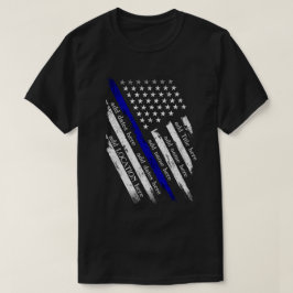 Camiseta U-Shirt com Sinalizador de Linha Azul Fino