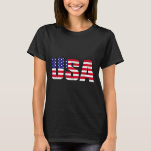 Camiseta U. Shirt Patriota Americana Flag Men Mulheres Cria