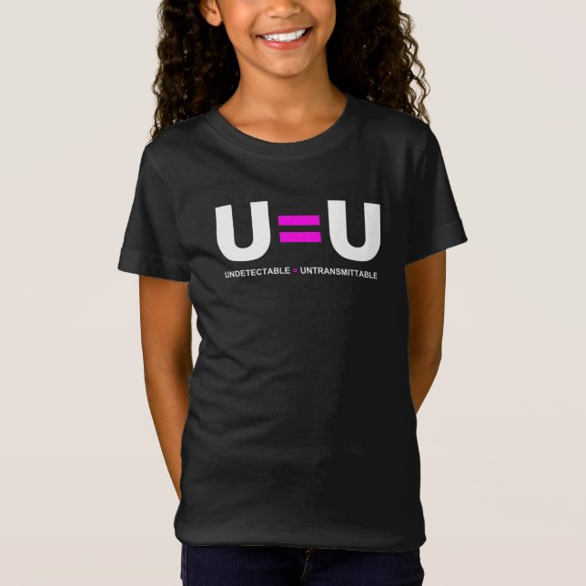 Camiseta U=U O HIV Indetectável Igual a Intransmissível (Frente)