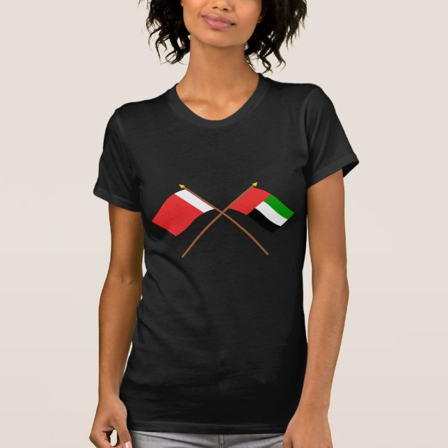 Camiseta UAE e bandeiras cruzadas Dubai (Frente)