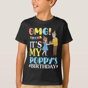 Camiseta Uau É O Aniversário Da Minha Vovó Feliz Vô E Neta