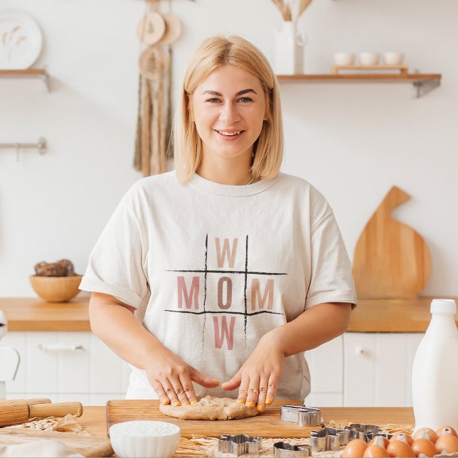 Camiseta Uau, mãe, Tac Tac Toe, dia de as mães engraçado e  (Wow mom tic tac toe board funny Mother’s Day gift.)