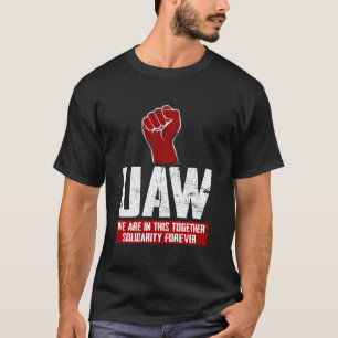 Camiseta Uaw On Strike Red Tee United Auto Union Workers Ua