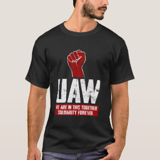 Camiseta Uaw On Strike Red Tee United Auto Union Workers Ua